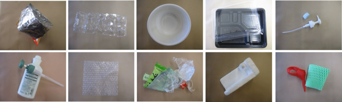 写真：プラスチック製容器包装の例