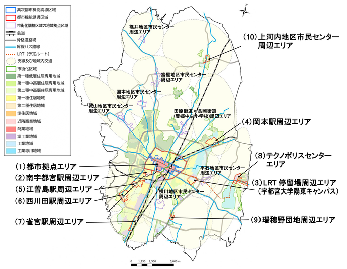 都市機能誘導区域図